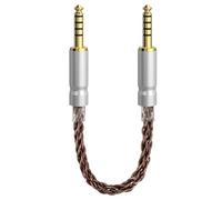 Geekria Apollo - Cable equilibrado de 4,4 mm, cable de actualización de cobre de cristal único de 5 polos macho a macho, 8 hebras 6N OCC, compatible con iFi DAC, amplificador, reproductor de música