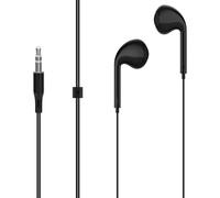 GEEKRIA Auriculares para Mando a Distancia Roku, Auriculares intrauditivos con Cable Muy Corto de 3,5 mm compatibles con el Mando a Distancia Roku Voice Remote Pro y (Negro / 2,6 pies)