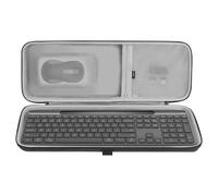 GEEKRIA Bolsa de transporte para teclado, compatible con Logitech Signature Slim Solar+ K980, teclado inalámbrico CLVX 1, funda de repuesto de viaje rígida de EVA (gris oscuro)