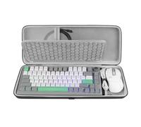 Geekria Bolsa de Transporte rígida para Combo de Teclado y ratón 75%, Compatible con Aula F75 Pro/S75 Pro, Keychron K2 Version 2/Q1 HE, ASUS ROG Azoth 75% y Redragon K673 Pro, 84 Teclas