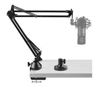 Geekria Brazo de micrófono para Creadores,Soporte de Brazo de micrófono con Adaptador de Montaje de Brida de Mesa,Soporte de suspensión Compatible con Takstar,Sennheiser,TZ,Nady,Apex,Avantone,Calibre
