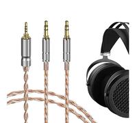 Geekria Cable balanceado de 2,5mmcompatibleconHIFIMAN Sundara-C,SUNDARA,HE4XX,400i,HE1000V2,Denon AH-D600,AH-D7200,5N OCC Cable de audio trenzado plateado plateado(2,5mm a doble macho de 3,5mm/5 pies)