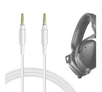 Geekria Cable de audio auxiliar de 3,5 mm a 3,5 mm, cable estéreo de repuesto, compatible con auriculares, altavoces, estéreo de coche (4 pies, blanco)
