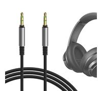 GEEKRIA Cable de audio, compatible con Anker Soundcore Space One Pro, H30i, Space One, Q20i, Space Q45, Life Q35, Life Q30 (3,5 mm), cable estéreo trenzado de nailon de repuesto, 1,2 m (4 ft)