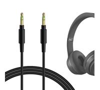 GEEKRIA Cable de audio compatible con Beats Studio Pro/3/2, Solo 4/3/2, Executive, Pro, Mixr, cable de auriculares, de 1/8" (3,5mm) a 3,5mm, cable estéreo de repuesto (4 ft/1,2 m)