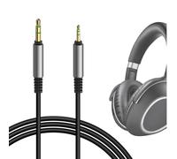 GEEKRIA Cable de audio compatible con Sennheiser Momentum 4, PXC 550, PXC 550 II, ACCENTUM Plus - cable estéreo de reemplazo de 2,5 mm a 3,5 mm (5,6 ft/1,7 m)