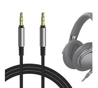 GEEKRIA Cable de audio compatible con Sony WH-1000XM6/1000XM5, ULT WEAR, XB920N, MDR-1AM2, INZONE H5 (1/8"/3,5 mm a 3,5 mm) cable estéreo de nylon trenzado de repuesto (4 ft/1,2 m)