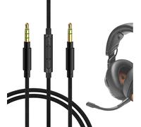 GEEKRIA Cable de audio con micrófono compatible con auriculares JBL Live 770NC, cable estéreo de repuesto de 3,5 mm con micrófono en línea y control de volumen (1,2 m)