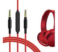 GEEKRIA Cable de audio con micrófono compatible con auriculares Sony WH-1000XM6/1000XM5/1000X4, XB920N/XB910N, MDR-XB950BT, cable estéreo de repuesto de 3,5 mm con micrófono en línea (1,2 m/4 pies)
