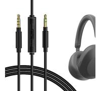 GEEKRIA Cable de audio con micrófono, compatible con Sony ULT WEAR, WH-XB910N, WH-1000XM6/1000XM5, cable estéreo de repuesto de 3,5 mm con micrófono integrado (1,2 m)