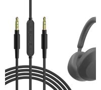 GEEKRIA Cable de audio con micrófono compatible con Sony WH-1000XM6/1000XM5/1000XM4, WH-XB920N/XB910N, WH-CH720N, 3,5 mm a 3,5 mm (5,6 ft / 1,7 m)