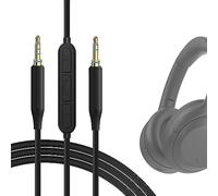 GEEKRIA Cable de audio con micrófono, compatible con Sony WH-1000XM6/1000XM5, ULT WEAR, WH-XB920N, auriculares, cable estéreo de reemplazo de 3,5 mm con micrófono en línea (1,2 m)