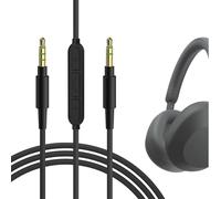 GEEKRIA Cable de audio con micrófono compatible con Sony WH-1000XM6/1000XM5, XB910N/XB900N, H910N, MDR-1R, cable estéreo de repuesto de 3,5 mm con micrófono en línea (1,2 m)