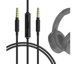 Geekria Cable de audio conmicrófono compatibleconBeats Studio Pro,Mixr Pro,Solo3.0,Solo2.0,cable estéreo derepuesto de nailon trenzado de 3,5 mm conmicrófono en línea y control devolumen(4 pies/1,2 m)