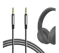 GEEKRIA Cable de audio de nailon trenzado compatible con Beats Solo4, Solo3 Executive, Pro, Mixr, cable de auriculares de 1/8" (3,5 mm) a 3,5 mm, cable estéreo de repuesto (4 pies/1,2 m)