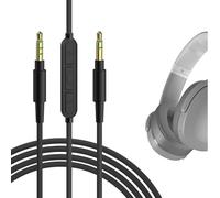 GEEKRIA Cable de audio micrófono, compatible con Skullcandy Crusher Evo, Hesh 3/2 y Riff 2, cable estéreo AUX de repuesto de 3,5 mm con micrófono en línea, 1,7 m