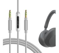 GEEKRIA Cable de audio micrófono, compatible con Sony WH-1000XM6/1000XM5/1000XM4, WH-CH720N/CH710N, cable estéreo de repuesto de 3,5 mm (4 ft / 1,2 m) con micrófono en línea y control de volumen