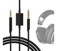 GEEKRIA Cable de audio para gaming compatible con Astro A40 tr, A40, A30, A10 Gen 2, A10, cable estéreo de repuesto de 3,5 mm con control de mute (2 m)