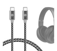 GEEKRIA Cable de audio USB-C compatible con auriculares Sony, Apple, Beats, Sennheiser, B&W, Razer, Audeze para teléfonos a auriculares (1,2 m)