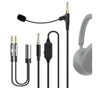 GEEKRIA Cable de auriculares con micrófono tipo boom compatible con Sony WH-1000XM6/1000XM5/1000XM4, WH-XB920N, ULT WEAR - cable de repuesto 3,5 mm (5,6 ft)