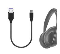 Geekria Cable de carga corto para auriculares tipo C compatible con Bose QuietComfort, SoundLink Plus, QC Ultra/45, 700, auriculares ultra abiertos, cable de carga de repuesto USB a USB-C (30 cm)