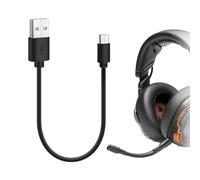 Geekria Cable de carga corto para auriculares USB compatible con JBL Tune 215TWS/770NC/BEAM Ghost, Vibe Beam, Live 460NC, cable de carga de repuesto USB a USB-C (30 cm)