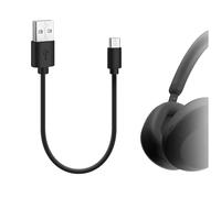 GEEKRIA Cable de carga corto USB para auriculares, compatible con Sony WH-1000XM6/1000XM5/1000XM4, ULT WEAR, WH-XB910N, WH-CH720N - cable de carga de repuesto USB (1 ft / 30 cm)