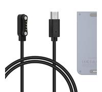 GEEKRIA Cable de carga magnético USB-C compatible con grabadora de voz Plaud Note AI y Note Pro AI, cable de carga de repuesto tipo C (negro/3.3 pies)
