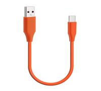 GEEKRIA Cable de carga para auriculares tipo C, compatible con Sony WH-1000XM6/1000XM5/1000XM4, ULT WEAR, WH-XB920N/XB910N, USB a USB-C, cable de alimentación de repuesto (Naranja, 2 Pack, 1FT)