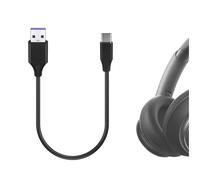 Geekria Cable de carga USB para auriculares compatible con Soundcore V40i, Boom 3i, Sleep A30, P41i, Space One/Q45, AeroClip, Liberty 5/4, Life P3, cable de carga de repuesto USB (30 cm)