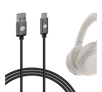 GEEKRIA Cable de cargador USB para auriculares, compatible con Sony WF-1000XM6, WF-C710N, ULT WEAR/Field 5, WH-1000XM6/1000XM5, WH-XB920N/910N, cable de carga de alimentación de repuesto (10ft/300cm)