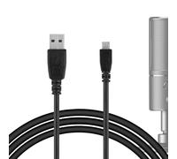 GEEKRIA Cable de micrófono USB A a micro USB de 280 cm, compatible con Razer Seiren Emote, Seiren X, cable de micrófono (negro)