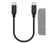 GEEKRIA Cable de micrófono USB-C a USB-C de para creadores de 20 cm (8 pulgadas), compatible con Rode VideoMic GO II, Wireless GO II, DJI Mic y Mic 2 Mic Cord (negro)