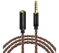 GEEKRIA Cable simétrico Apollo 6NOCC 4,4 mm, alargador de actualización de cobre monocristalino, cable de repuesto macho a hembra 4,4 mm para auriculares HiFi (1,5 m)