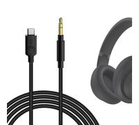 GEEKRIA Cable USB-C digital a audio compatible con Beats Studio Pro, Solo 4, Solo 3, Solo 2, Solo, Studio 3, Studio 2, Studio, Pro, Mixr Cable, cable de audio tipo C de repuesto (5,6 pies/1,7 m)