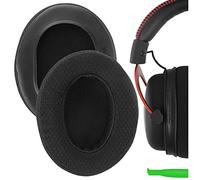 Geekria Cojines para Oreja Extra Gruesos de Malla de Repuesto, Confort, Compatible con HyperX Cloud III/II/Alpha/Alpha S/Flight/Stinger/Revolver, Auriculares, Almohadillas (Negro)