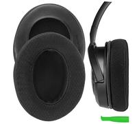Geekria Comfort - Almohadillas de repuesto de tela de malla extra gruesa para auriculares Corsair HS35, HS40, HS45, piezas de reparación (negro)