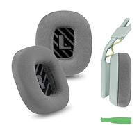 Geekria Comfort - Almohadillas de repuesto de tela de malla para auriculares Astro Gaming A10 Gen 2, piezas de reparación (gris/negro)