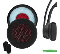 Geekria Comfort - Almohadillas de repuesto de tela de malla para auriculares Logitech Zone 301/300/305, piezas de reparación (negro)