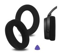 Geekria Comfort - Almohadillas de repuesto de terciopelo para auriculares Sennheiser HD490 Pro, HD490ProPlus, piezas de reparación (negro)