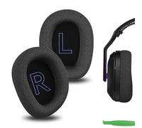 Geekria Comfort Mesh Fabric - Almohadillas de repuesto para auriculares inalámbricos Logitech G522 Lightspeed (piezas de reparación (negro y gris florido)