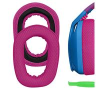 Geekria Comfort Mesh Fabric - Almohadillas de repuesto para auriculares Logitech G435, G335, piezas de reparación (rojo)