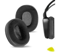 Geekria Comfort Protein - Almohadillas de repuesto de cuero y terciopelo para auriculares SteelSeries Arctis 1/3/5/7/7+/ 7P/ 7P+/ 7X/ 7X+/ 9/9X/Pro/Prime (negro)