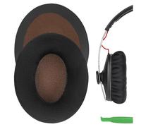 Geekria Comfort Velour Almohadillas de Reemplazo para Sennheiser Momentum On-Ear, HD1 On-Ear, Piezas de Reparación con Guía en Video (Black Velvet)