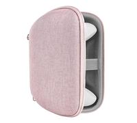 GEEKRIA Controller Travel Case Compatible with Xbox Series X/S & Xbox One, Hard Shell Carrying Bag with Joystick Protection, Cable Storage, Controller Retention Strap (Pink)