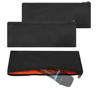 Geekria Creator Juego de 3 fundas con cremallera para micrófono compatibles con Shure SM86,PGA48,PGA58,Audio-Technica ATR1100x,ATR1200x,TONOR TW-820,RODE Podcaster funda protectora de viaje(talla L)