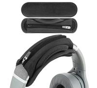 Geekria Cubierta Corta de Diadema de Repuesto con Cierre de Velcro + Set de Almohadillas de Terciopelo, Compatible con Skullcandy, Bose, JBL, Sony, instalación DIY (Negro)