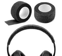 Geekria Cubierta de Diadema de Tela sin Tejer, Compatible con Bose QC Ultra, Sony WH-1000XM5, Skullcandy Crusher Wireless, Beats Studio 3, Studio Pro, Soundcore Life Q20 (Negro/2 uds)