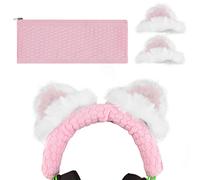 Geekria - Diadema de Oreja de Gato de Repuesto Compatible con Razer Kraken Pro V2, 7.1 V2, Ultimate, Championship Edition Protector de Auriculares/Diadema Fácil instalación DIY (Rosa)