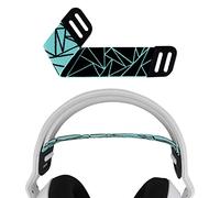 Geekria Diadema de tela de malla compatible con auriculares Logitech G733, G335, G535, pieza de reparación de banda de repuesto (negro/verde menta)